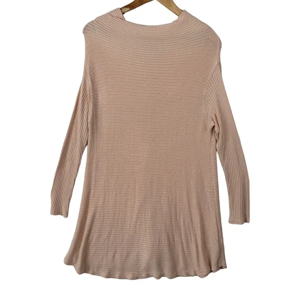 Free People Womens Medium Top Sweater Ribbed Sweater Stretch Long‎ Sleeve Cutout - Image 3
