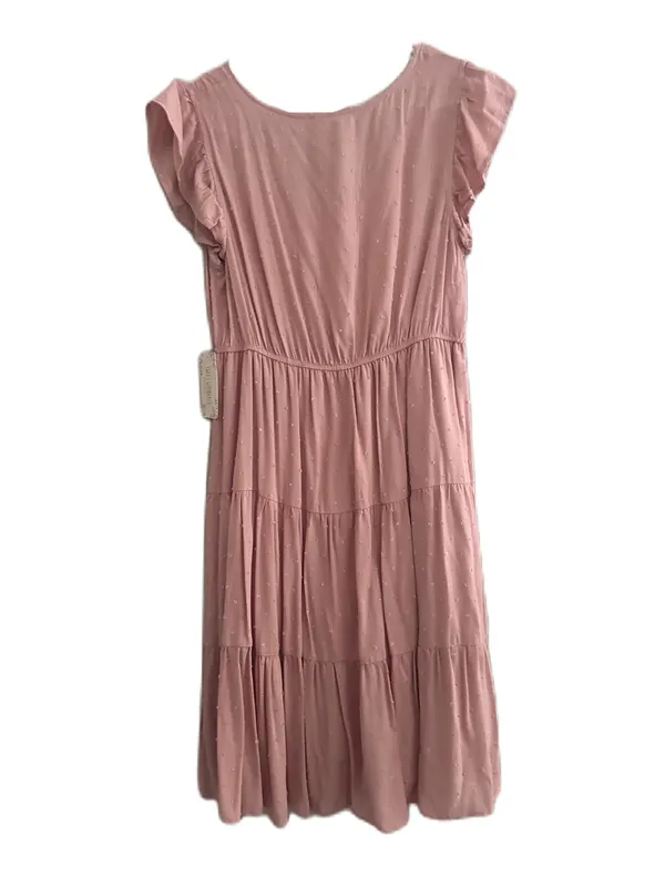 Sweet Wanderer Dress Maternity Flutter Sleeve Tiered Midi Dress - Image 3