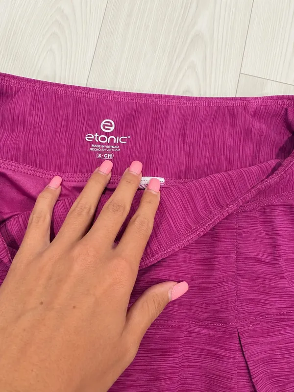 Etonic Women's Athletic Golf Skort Built-in Shorts Pleated Purple S - Image 3