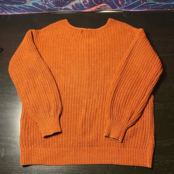 Old Navy Women's Crew Neck Sweater - Vibrant Orange - Image 5