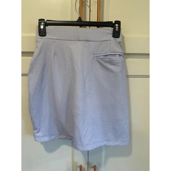 Peter Millar Womens XS Golf Skort Blue White Houndstooth Athletic UPF 50+ read - Image 3