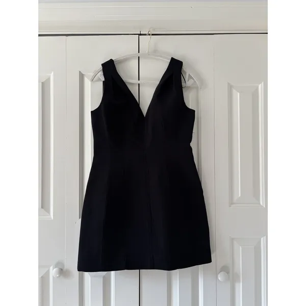 Zara Black V-Neck Sleeveless Dress, Size M - Image 3