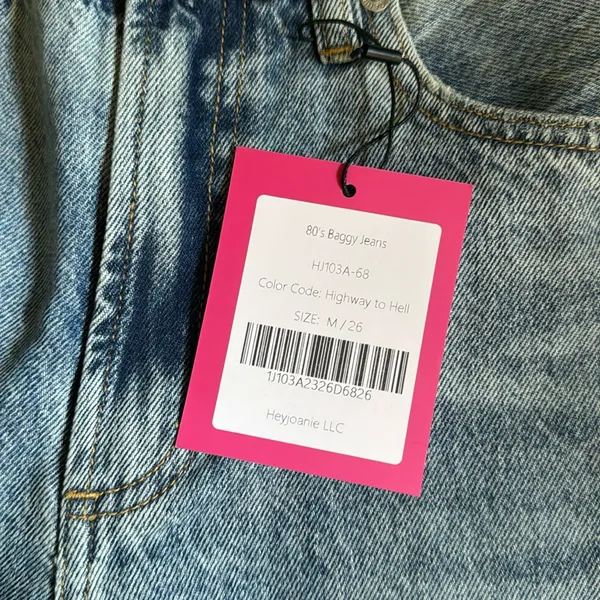 Hey Joanie 80s baggy jeans Size 26 - Image 4
