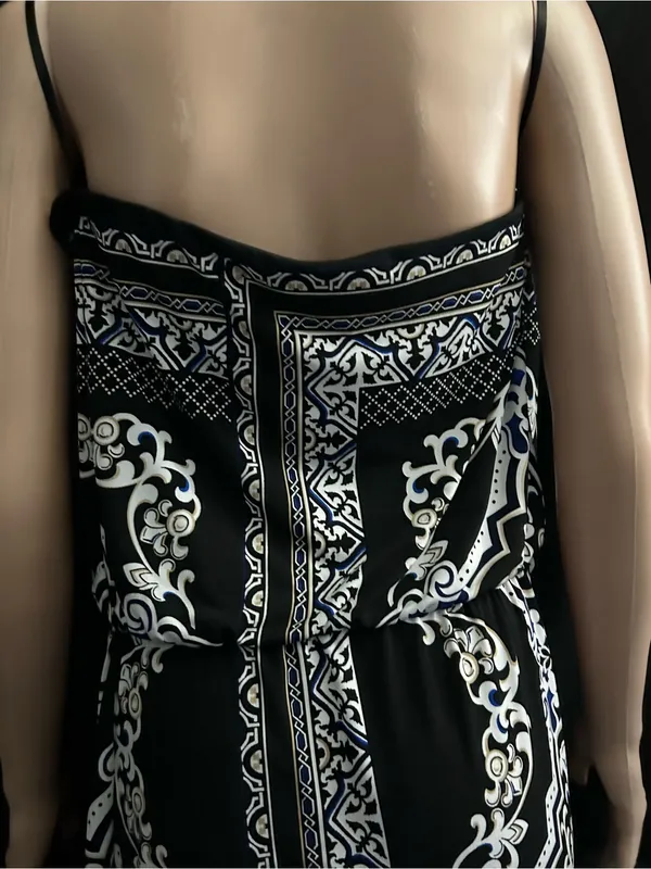 White House Black Market Black & White Printed Strapless Dress - Image 8