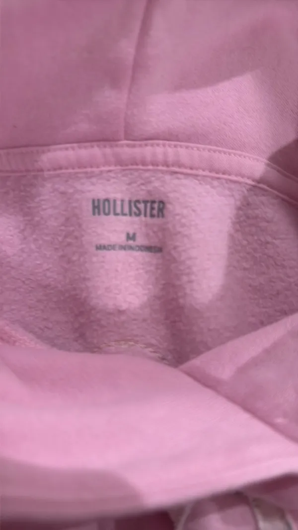 Pink Hollister bow hoodie- M - Image 3