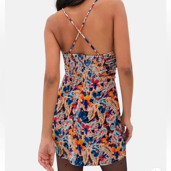 For Love & Lemons Velour Dress +Scarf to Match Revolve Exclusive Abstract NWT - Image 4
