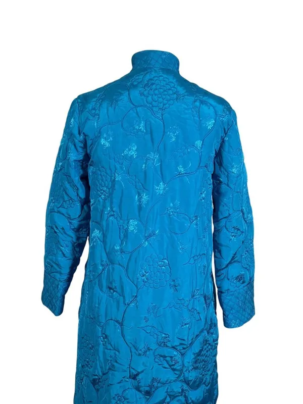 Vintage Oriental Qipao Tang Cheongsam Long Coat Size 34 US Small - Image 7