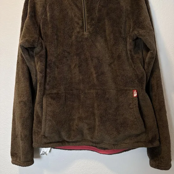 The North Face Size-L/G Womens Brown Fleece 1/4 Zip‎ Pullover Jacket - Image 6
