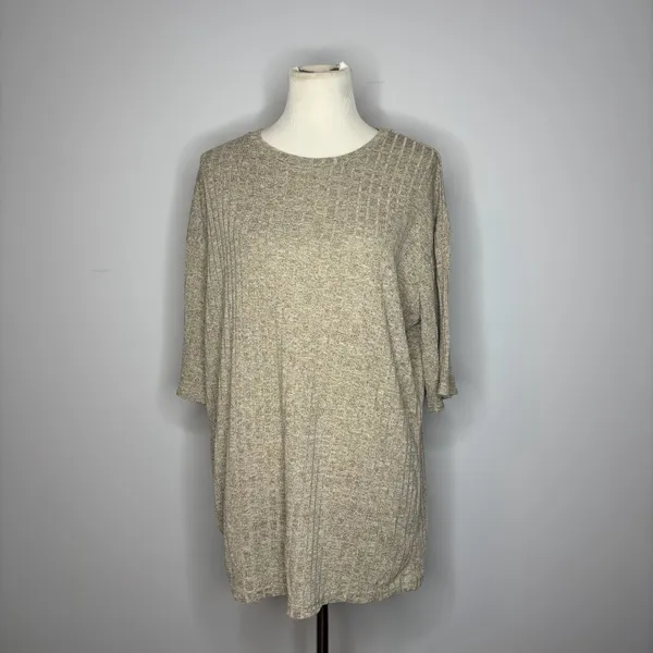 Ekouaer - Khaki Knit Pajamas Top - Image 2