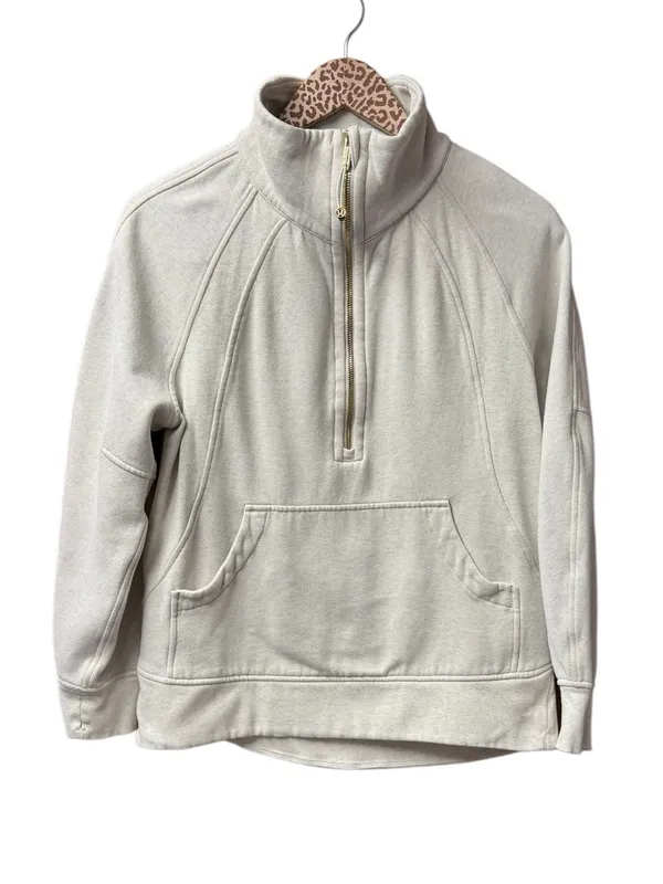Lululemon Scuba Oversized Funnel Neck Half 1/2 Zip Sweatshirt Long Gold XS/S - Image 3