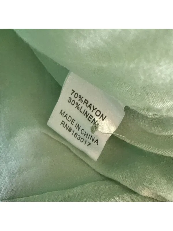 Princess Polly Sage Green Linen Blend Tie-Front Mini Dress - US 4 Festival - Image 7