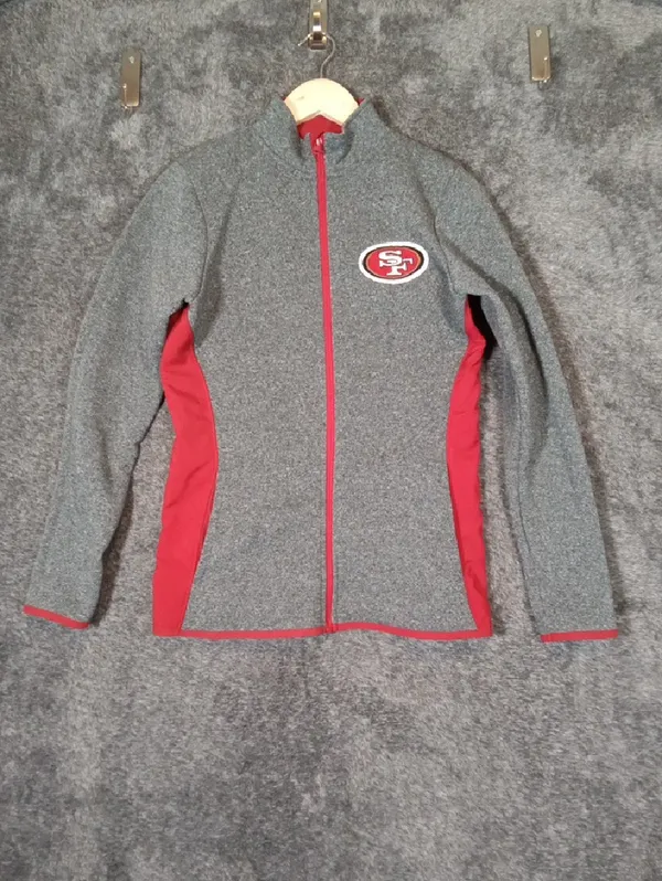 NFL San Francisco 49ers Womens Full Zip Football Season Athletic Jacket Sz S/P - Image 4