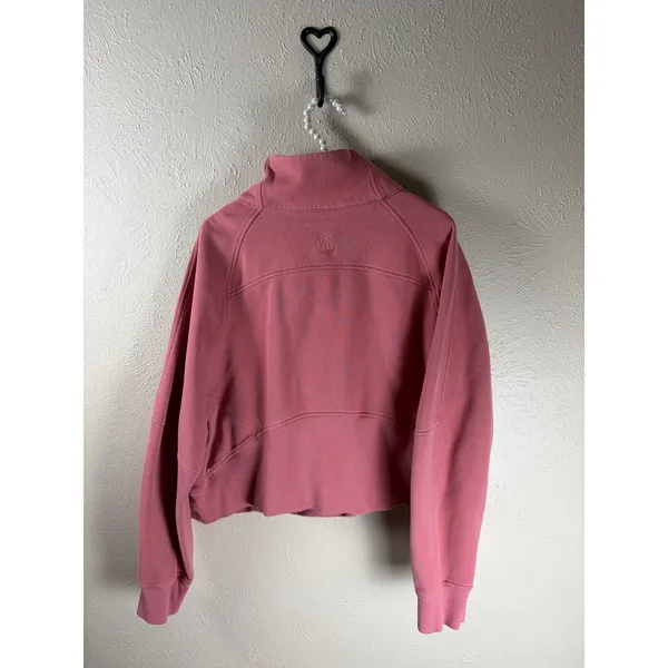 Lululemon Scuba Size XL/XXL Brier Rose Oversized Funnel High Neck Half Zip Comfy - Image 9