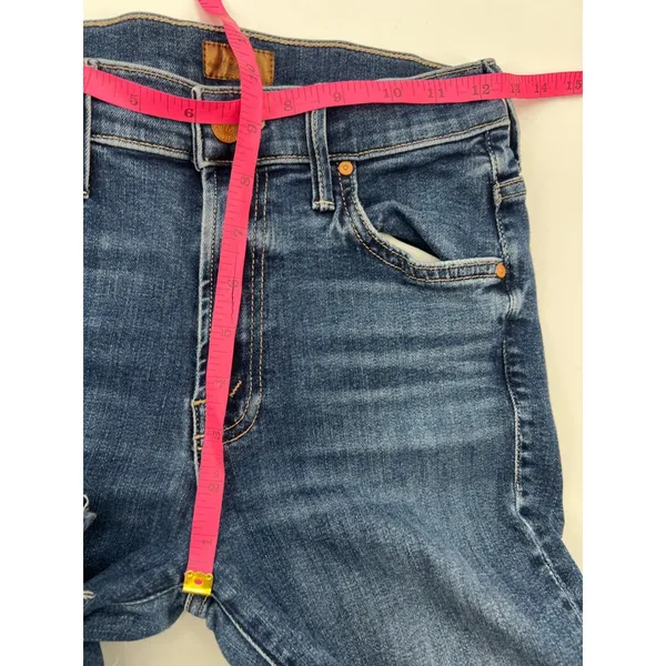 Mother the Insider Crop Step Fray Jeans Womens 25 Blue Teaming Up‎ Stretch Denim - Image 5