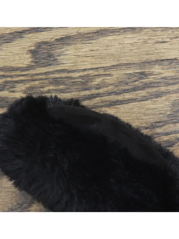 Madden NYC Womens Faux Fur Earmuffs Fuzzy Black - Image 4