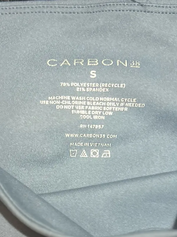 Carbon38 High Rise Takara ShineIce blue Biker Short Size Small - Image 4