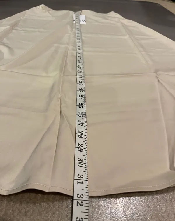 Zara A-line Beige Midi Satin Skirt. Size M - Image 6