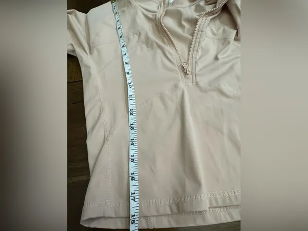 Amazon Slim Fit Yoga Half Zip Top Tan Pink Size S - Image 7