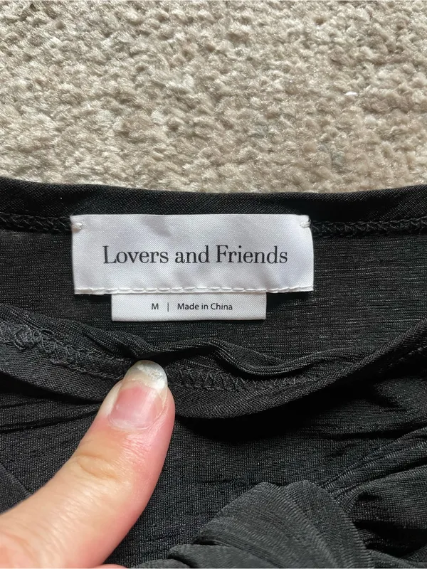 Revolve Lovers + Friends Black Sheer Knit Tank Going Out Top Small - Image 7
