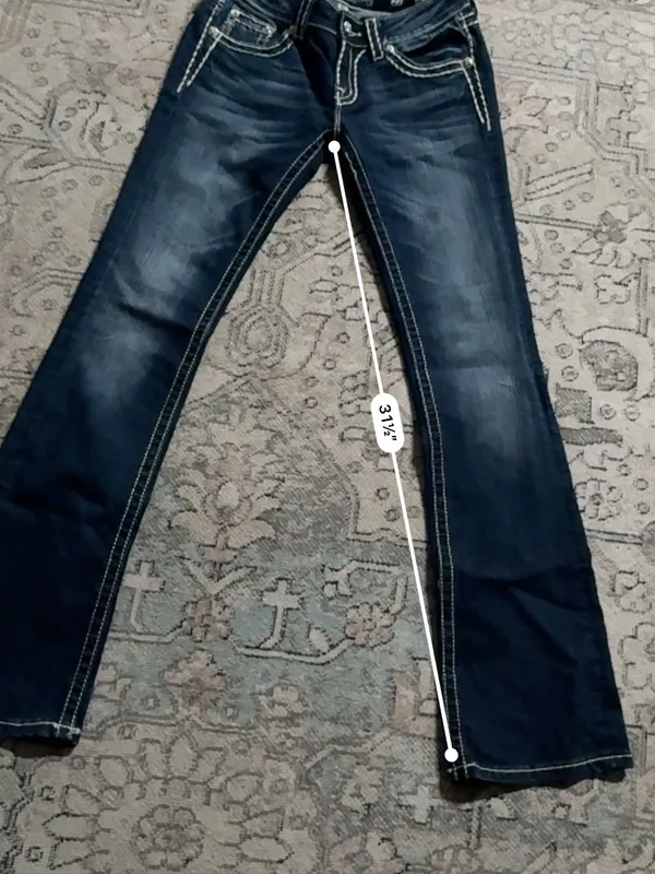 Miss Me Indigo Bootcut Jeans with Contrast Stitching - Image 6