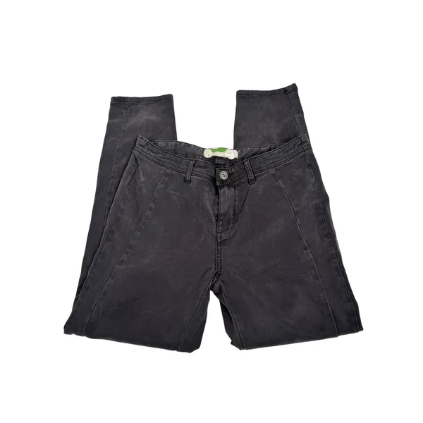 Anthropologie A View From The West‎ Black Button Ankle Straight Leg Pants 28 - Image 4