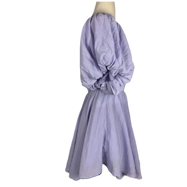 Altard State Dress Med Purple Lilac Babydoll Mini Layered Puff Sleeve Fairy - Image 8