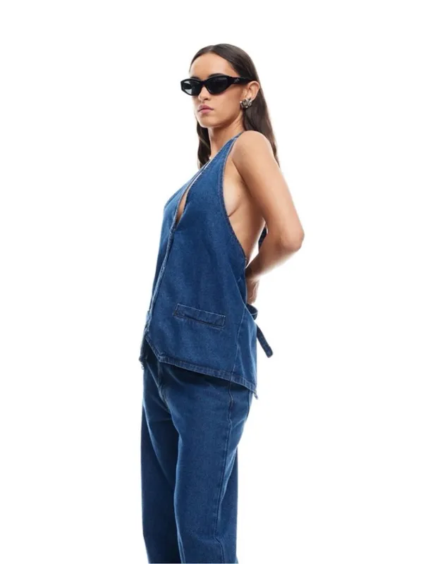 Lioness Hills Halter Dark Denim - Image 3