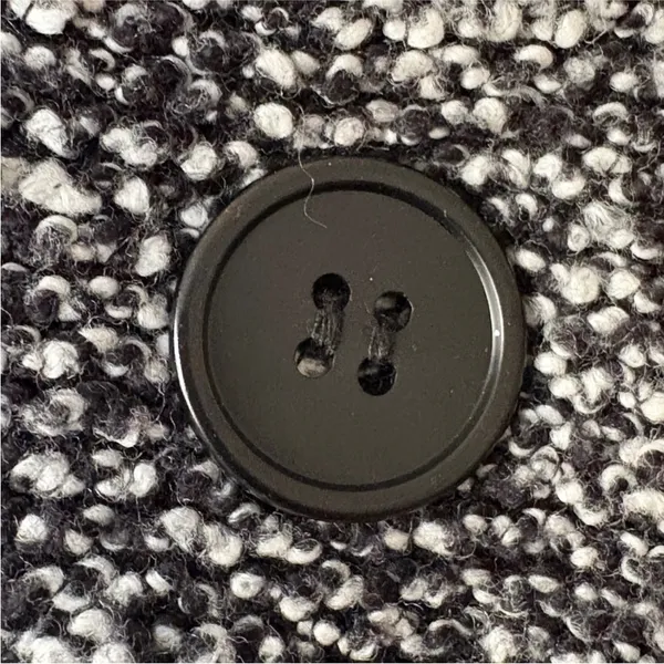 FREE PEOPLE Wool Blend Tweed Boucle Peacoat Double Breasted Moto Jacket S - Image 5