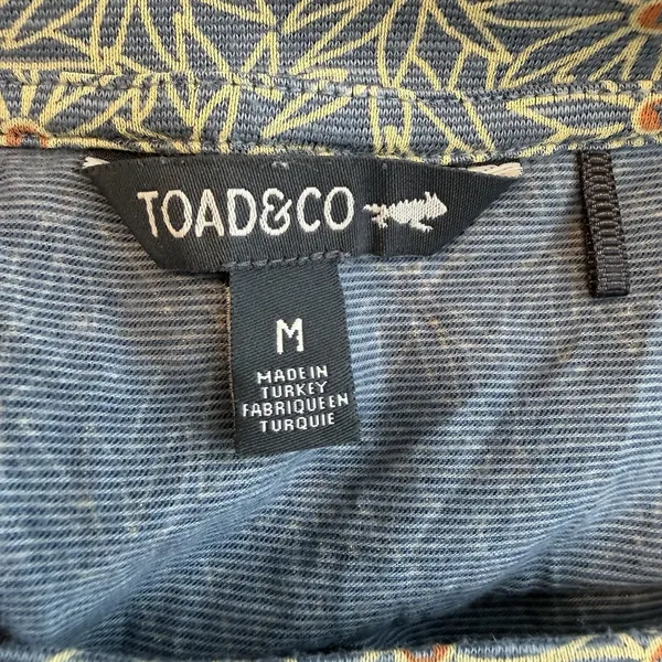 Toad‎ & Co Dress Windmere II Womens M Blue/Yellow Floral Organic Eco Stretch - Image 4