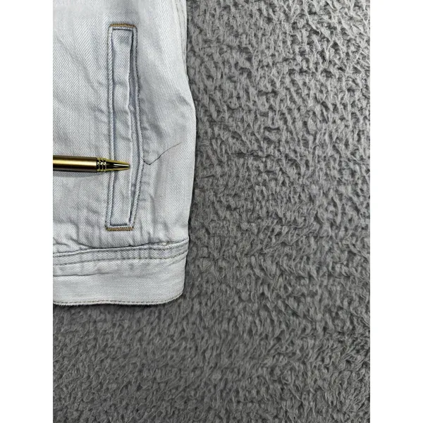 American Eagle Denim Jacket Women Medium Button Up Light Wash‎ - Image 6