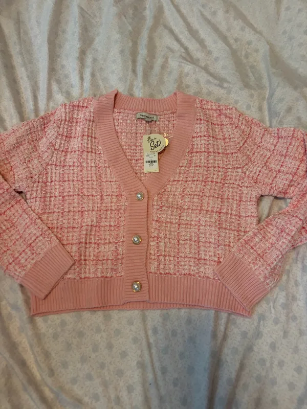 Francesca's NWT Lara Tweed Plaid cardigan and Mini Skirt set - Image 9