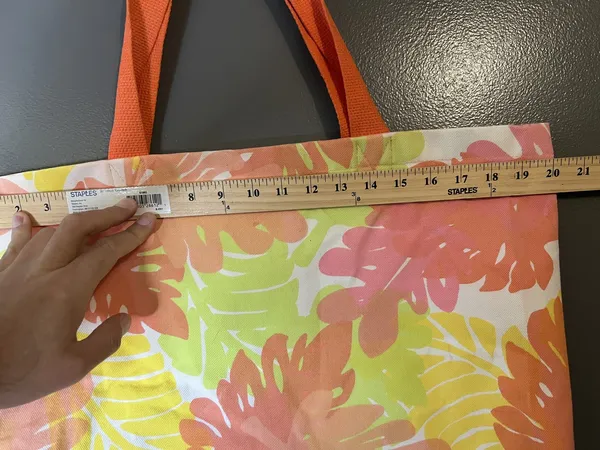 La Blanca Tote Bag Womens One Size Orange Pink Yellow Tropical Leaf Beach Purse - Image 3