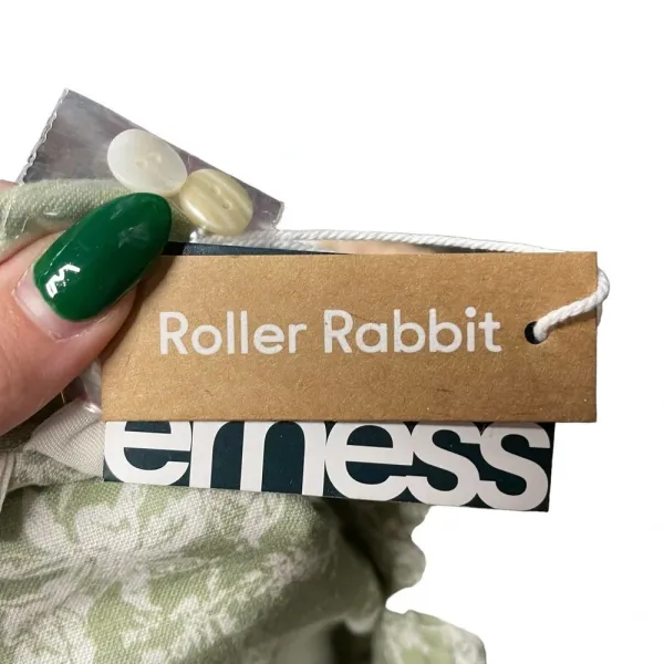 Roller Rabbit Caxias Darya Dress Sage Green White‎ Floral Size Medium - Image 9