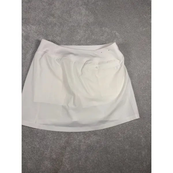 womens under armour skort nwot white skirt‎ large Golf Pickleball Tennis Shorts - Image 6