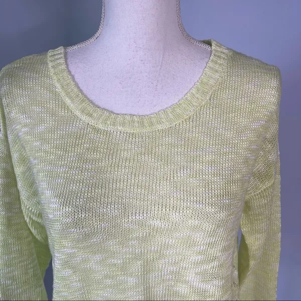 MAK SWEATER | Yellow Lightweight Knit Sweater Sz S - Image 3