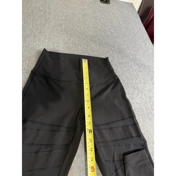lululemon Wunder Under Black High Rise Ankle Leggings Stretch High Times Sz 8 - Image 6