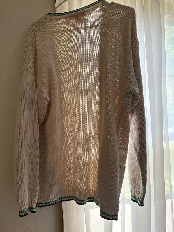 HG Preferred Golf Cardigan White Size L - Image 4