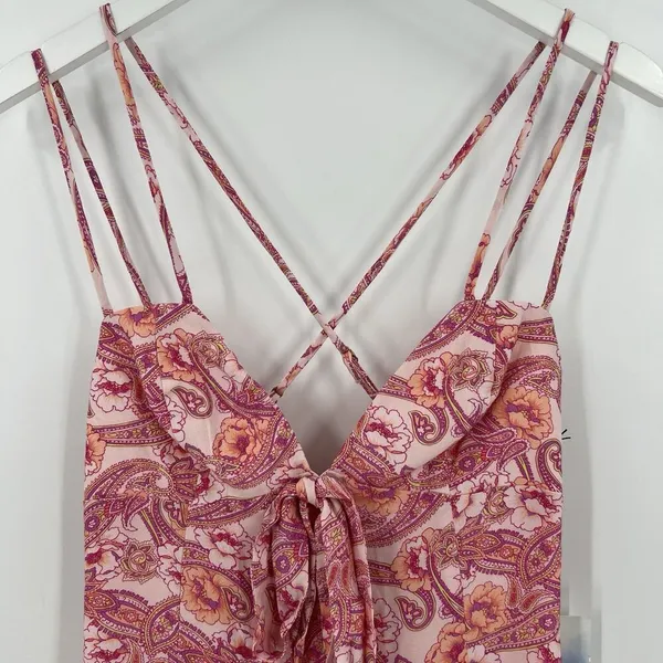 Majorelle Viola Pink Mini‎ Dress Medium Revolve Paisley Floral Sleeveless Girly - Image 4