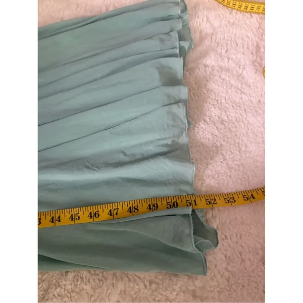 Lulus Giorgina Sage Mesh Gathered Trumpet Midi Dress Size Medium Cocktail Sexy - Image 8