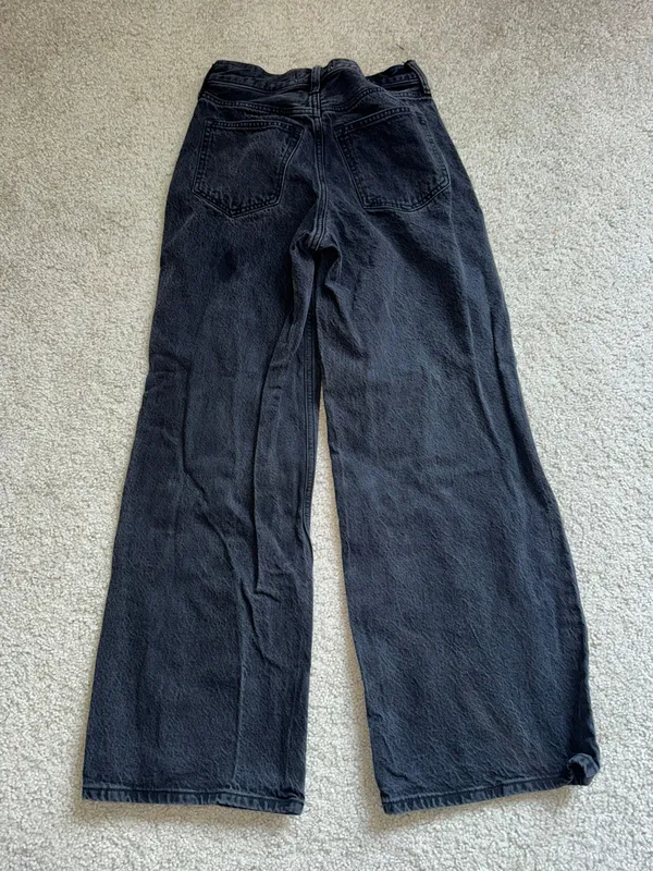 Abercrombie Black Wide Leg Jeans - Image 2