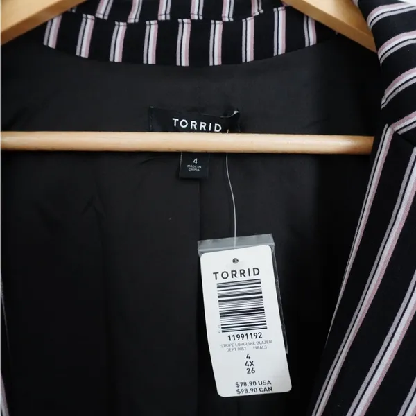 Torrid Striped Oversized Blazer - Image 2