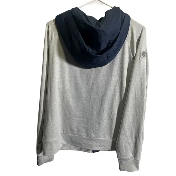 Colosseum Womens XL Virgina Navy & Gray Quilted‎ Full-Zip Hoodie Jacket - Image 3