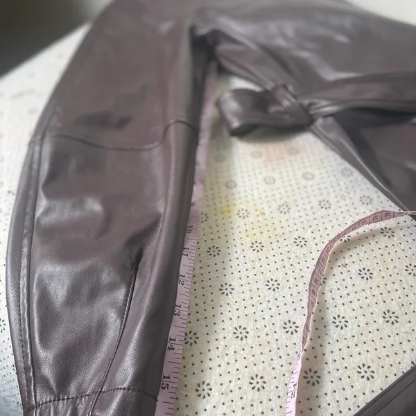 Banana Republic brown vegan leather jacket - Image 7