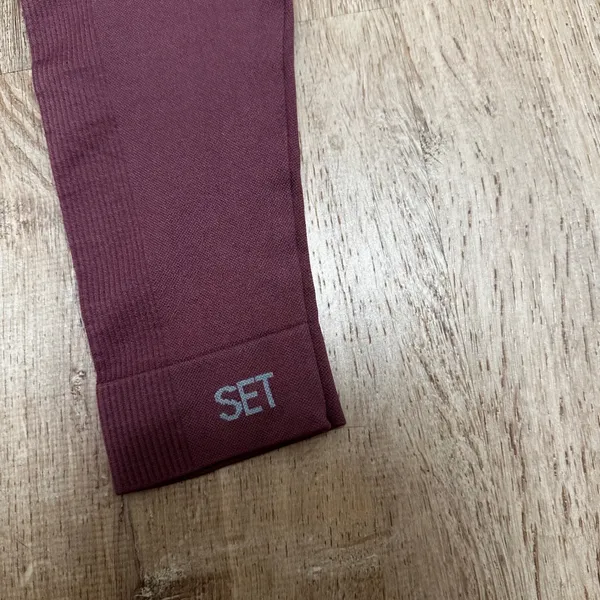 Set Active | SCULPTFLEX Burgundy Maroon High Waisted Seamless Leggings, S - Image 5