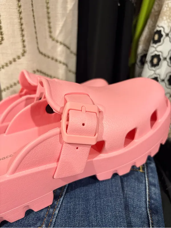 Platform Clog Slide Pink Women's Slip On Shoe Size 8 - Image 6