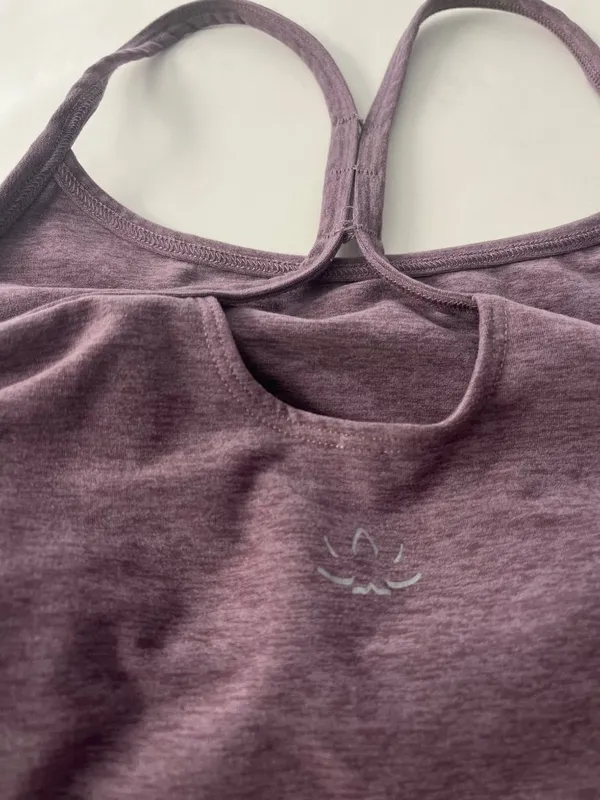 Beyond Yoga Spacedye Slim Racerback Cropped Tank in Silverberry Purple Heather M - Image 5