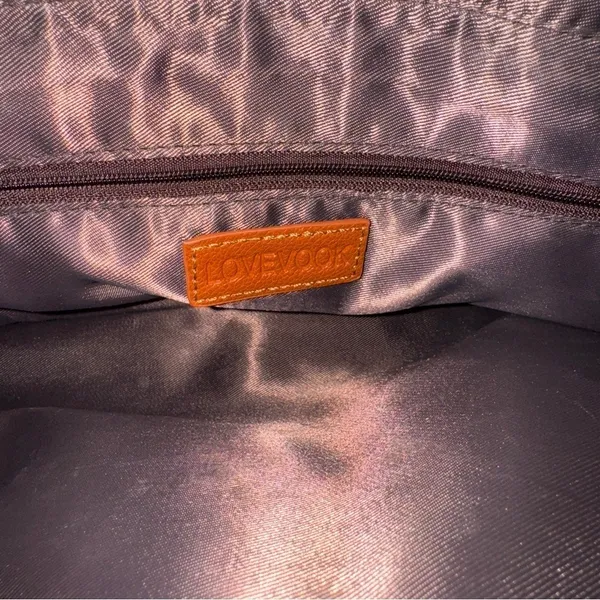 Lovevook Brown Leather Tote‎ Bag Tan - Image 3