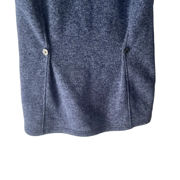 Orvis Womens XS Navy Blue Heather Sweater Fleece Full Zip Mock Neck‎ Vest - Image 6