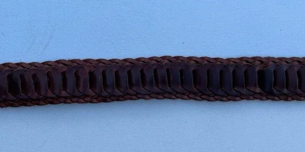 VTG Women’s Belt Brown Leather Braided Small - Image 4