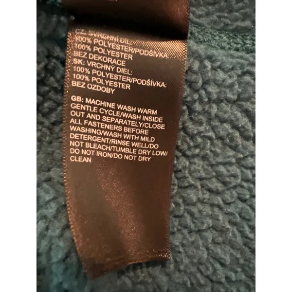 The North Face Womens Crescent Full Zip Fleece Jacket Teal Small - Image 6
